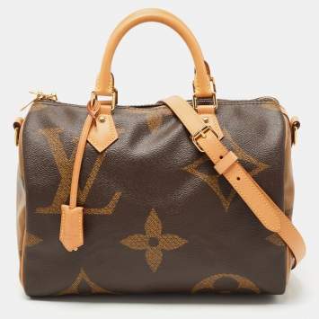 Pre Owned Louis Vuitton Reverse Monogram Giant Canvas Speedy Bandouliere 30 Bag