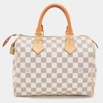 Pre Owned Louis Vuitton Damier Azur Canvas Speedy 25 Bag