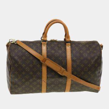 Pre Owned Louis Vuitton Monogram Keepall Bandouliere 50 Boston Bag M41416 LV Auth 33441