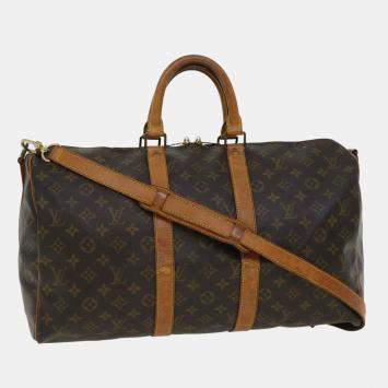 Pre Owned Louis Vuitton Monogram Keepall Bandouliere 45 Boston Bag M41418 LV Auth nh7502q