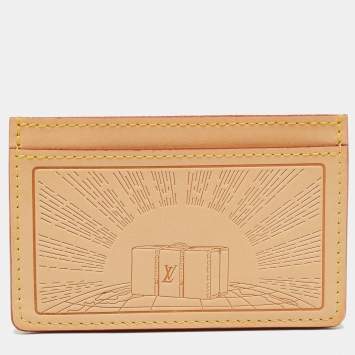 Pre Owned Louis Vuitton Vachetta Leather Earth Trunks Card Holder