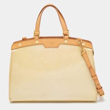 Pre Owned Louis Vuitton Citrine Monogram Vernis Brea MM Bag