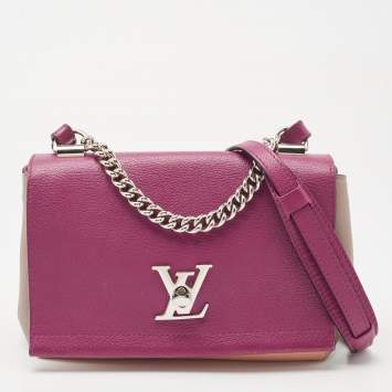Pre Owned Louis Vuitton Tri Color Leather Lockme II Bag