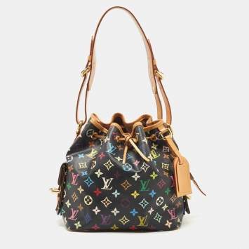 Pre Owned Louis Vuitton Black Mutlticolor Monogram Canvas and Leather Petit Noe Bag