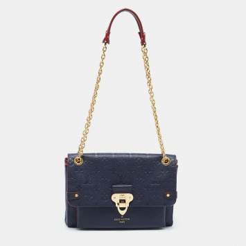 Pre Owned Louis Vuitton Marine Rouge Monogram Empreinte Leather Vavin PM Bag
