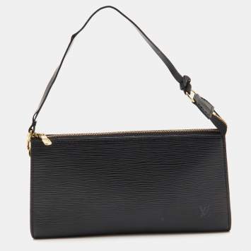 Pre Owned Louis Vuitton Black Epi Leather Pochette Accessoires