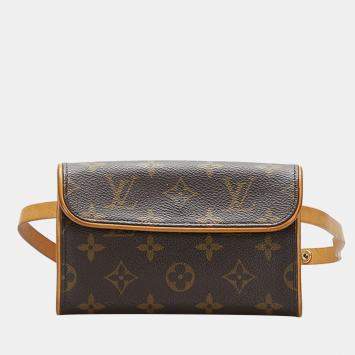 Pre Owned Louis Vuitton Brown Monogram Canvas Pochette Florentine Belt Bag