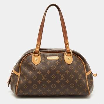 Pre Owned Louis Vuitton Monogram Canvas and Leather Montorgueil PM Bag