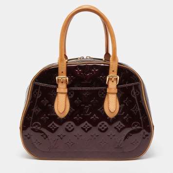 Pre Owned Louis Vuitton Amarante Monogram Vernis Summit Drive Bag