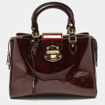 Pre Owned Louis Vuitton Amarante Monogram Vernis Melrose Avenue Bag