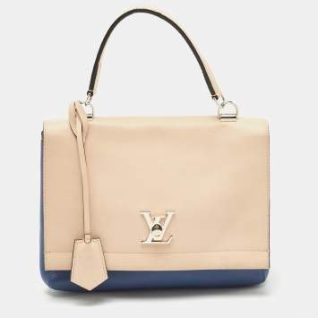 Lockme leather tote Louis Vuitton Beige in Leather - 33860107