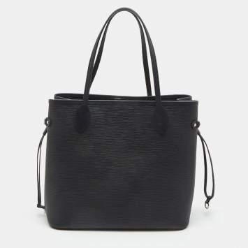 Pre Owned Louis Vuitton Black Epi Leather Neverfull MM Bag