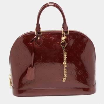 Pre Owned Louis Vuitton Pomme D Amour Monogram Vernis Alma GM Bag