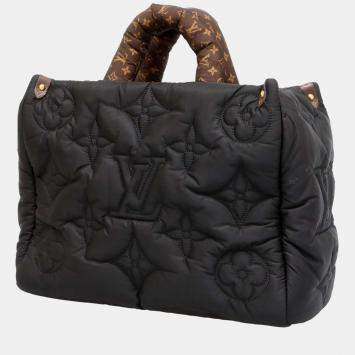 Pre Owned Louis Vuitton Black Nylon Monogram Pillow OntheGo MM Shoulder Bag