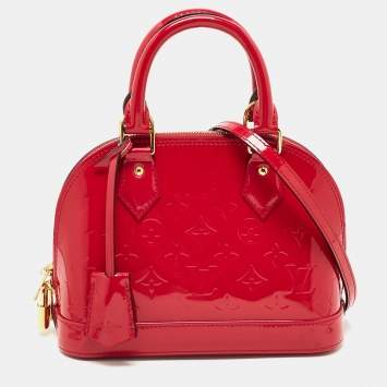 Pre Owned Louis Vuitton Indian Rose Monogram Vernis Alma BB Bag