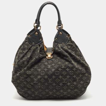 Pre Owned Louis Vuitton Black Denim Monogram Surya XL Bag