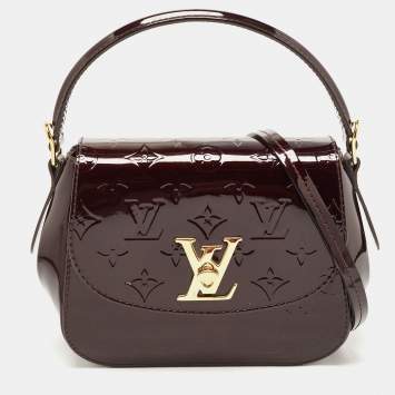 Pre Owned Louis Vuitton Amarante Monogram Vernis Pasadena Bag