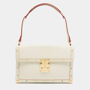 Pre Owned Louis Vuitton White Suhail Leather L'Aimable Bag