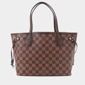 Pre Owned Louis Vuitton Brown Damier Ebene Canvas Neverfull PM Tote Bag