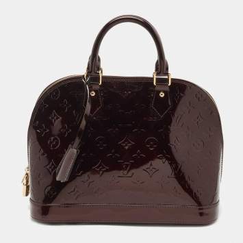 مملوكة مسبقًا Louis Vuitton Amarante Monogram Vernis Leather Alma PM Bag