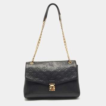 Pre Owned Louis Vuitton Black Monogram Empreinte Leather St Germain MM Bag
