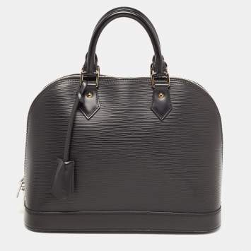 Pre Owned Louis Vuitton Black Epi Leather Alma PM Bag