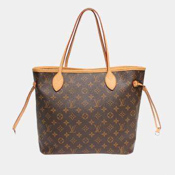 Pre Owned Louis Vuitton Brown Canvas Monogram Neverfull MM Tote Bag 