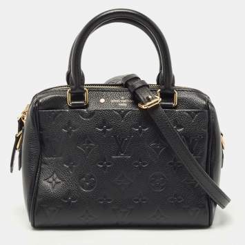 Pre Owned Louis Vuitton Black Monogram Impreinte Leather Speedy 20 Bandouliere Bag
