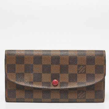 Pre Owned Louis Vuitton Damier Ebene Canvas Emilie Wallet