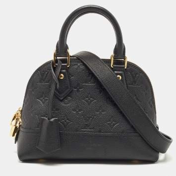 Pre Owned Louis Vuitton Black Monogram Empreinte Leather BB Neo Alma Bag