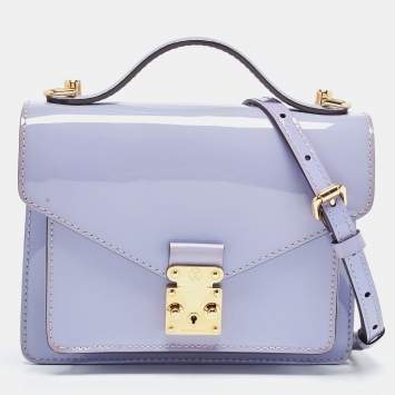 Pre Owned Louis Vuitton Lilac Vernis Leather Monceau BB Bag