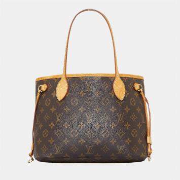 Pre Owned Louis Vuitton Brown Monogram Canvas Neverfull PM Tote Bag