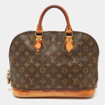 Pre Owned Louis Vuitton Monogram Canvas and Leather Alma PM Bag