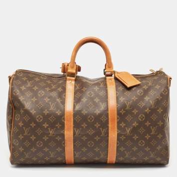 Pre Owned Louis Vuitton Monogram Canvas Keepall Bandouliere 50 Bag