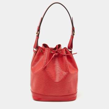Pre Owned Louis Vuitton Red Epi Leather Noe Bag