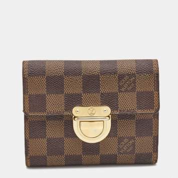 Pre Owned Louis Vuitton Damier Ebene Canvas Koala Wallet