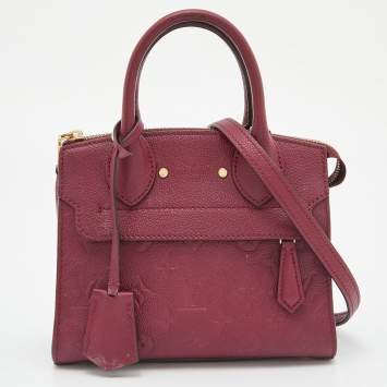Pre Owned Louis Vuitton Flamme Monogram Empreinte Leather Pont Neuf Mini Bag