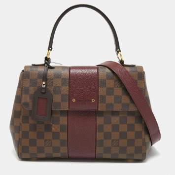 Pre Owned Louis Vuitton Bordeaux Damier Ebene Canvas Bond Street Bag            