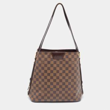Pre Owned Louis Vuitton Damier Ebene Canvas and Leather Cabas Rivington GM Bag