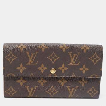 Pre Owned Louis Vuitton Monogram Canvas Sarah Wallet