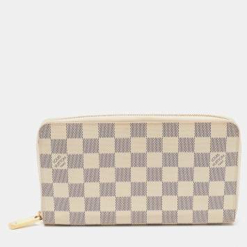 Pre Owned Louis Vuitton Damier Azur Canvas Zippy Organizer Wallet