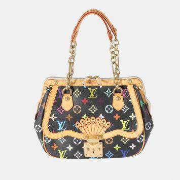 مملوكة مسبقًا Louis Vuitton Black Monogram Multicolor Canvas Gracie MM