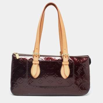 Pre Owned Louis Vuitton Amarante Monogram Vernis Rosewood Avenue Bag