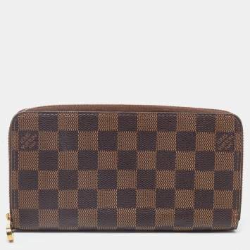 Pre Owned Louis Vuitton Damier Ebene Canvas Zippy Wallet