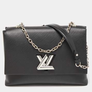 Pre Owned Louis Vuitton Black Epi Leather Twist Foldable Shoulder Bag