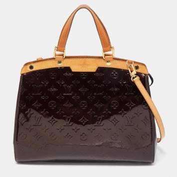 Pre Owned Louis Vuitton Amarante Monogram Vernis Brea GM Bag