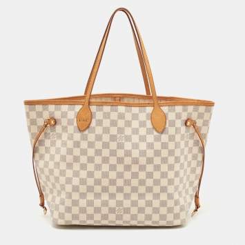 Pre Owned Louis Vuitton Damier Azur Canvas Neverfull MM Bag