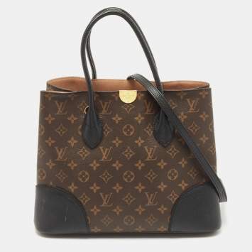 Pre Owned Louis Vuitton Black Monogram Canvas Flandrin Tote
