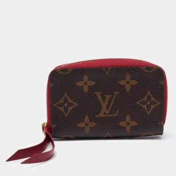 Pre Owned Louis Vuitton Fuchsia Monogram Canvas Multicartes Zippy Wallet