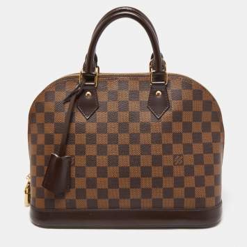 Pre Owned Louis Vuitton Damier Ebene Canvas Alma MM Bag